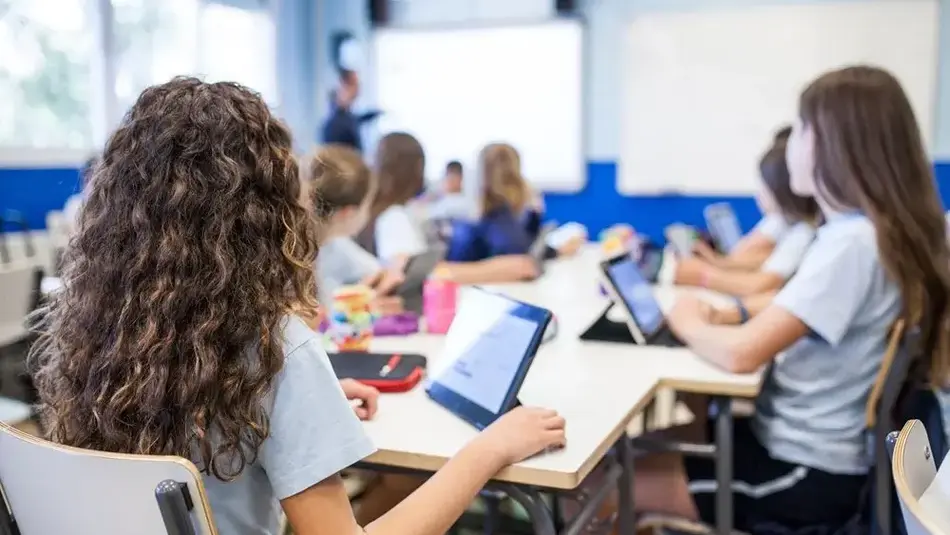 School students in a classroom