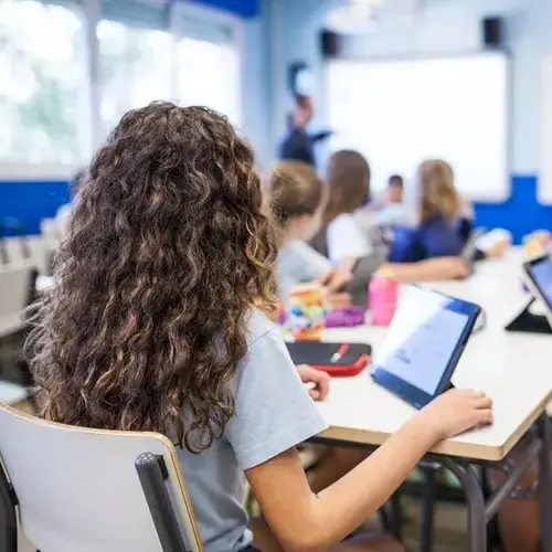 School students in a classroom