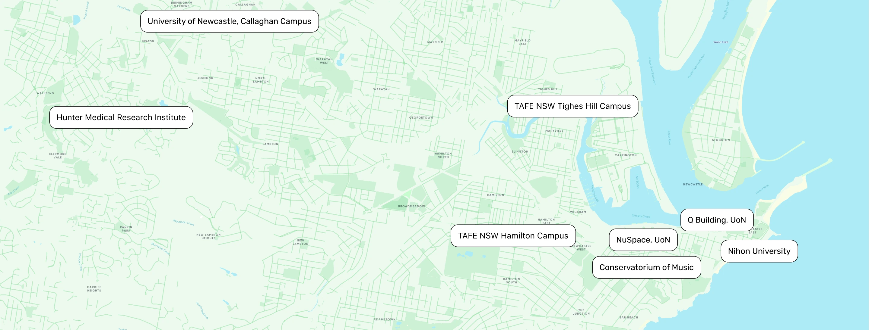 Education precincts including University campuses